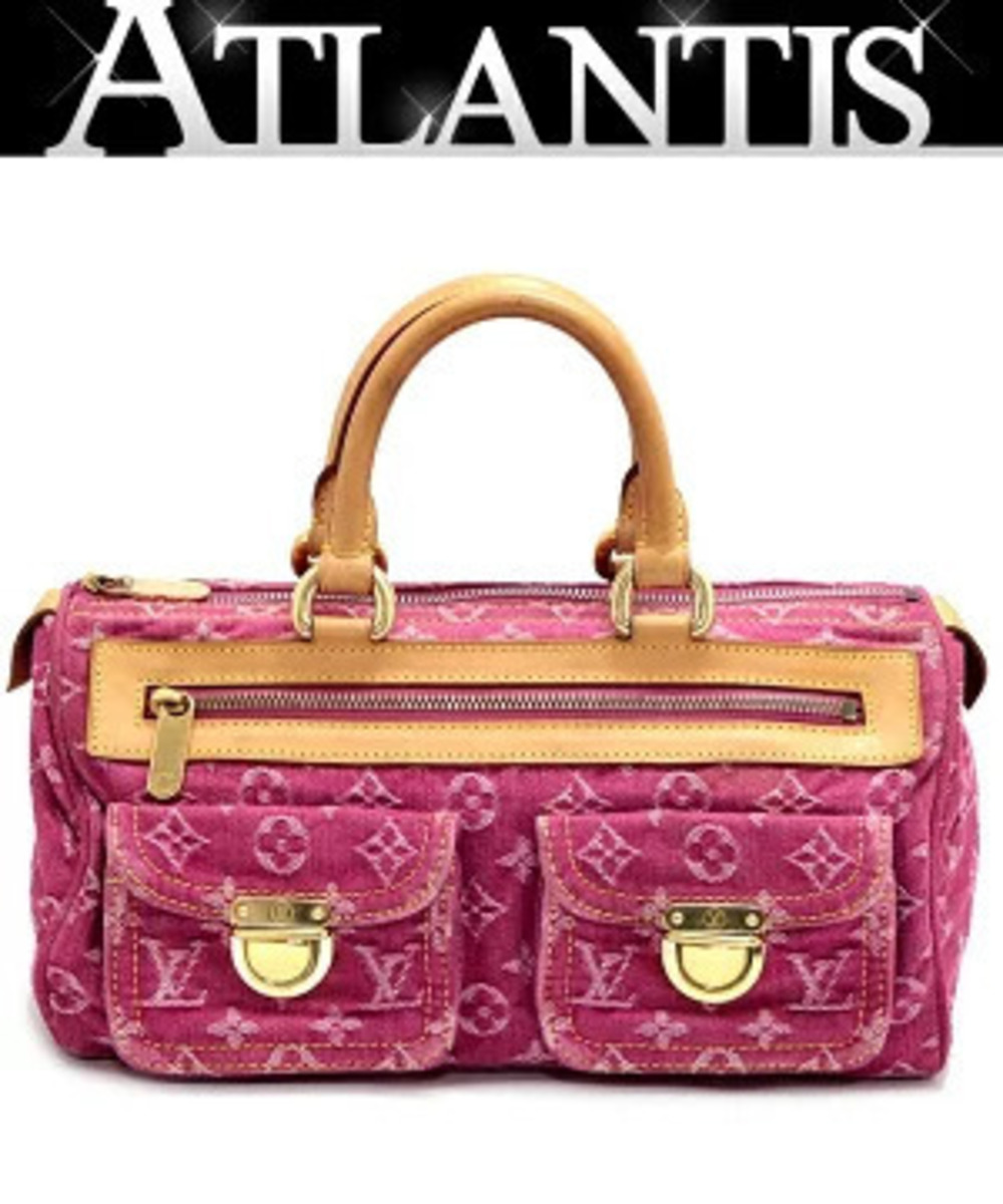 Louis Vuitton Neo Speedy Handbag Monogram Denim Pink